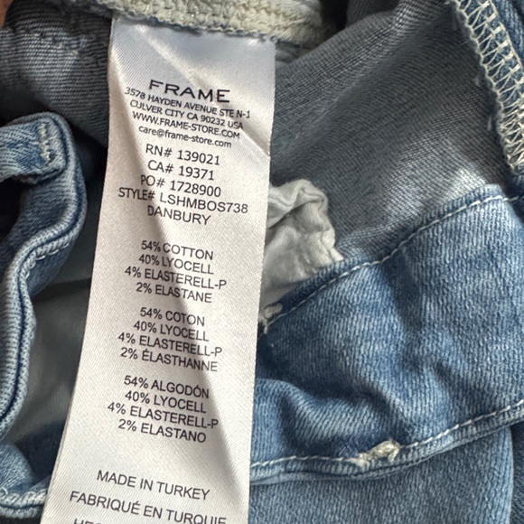 Frame Le Super High Mini Boot Slit-Hem Jeans In Danbury 26 - Picture 9 of 12